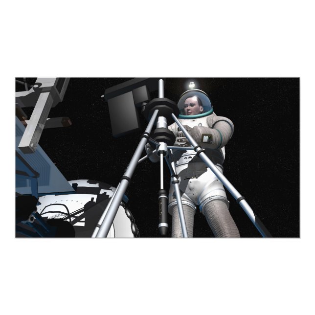 Artist's concept of future space exploration photo print (Front)