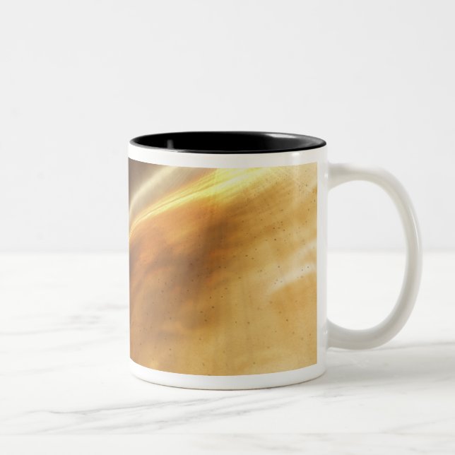 Artist's concept of the star Fomalhaut Two-Tone Coffee Mug (Right)