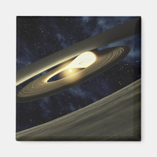 Artist's concept showing a lump of material magnet