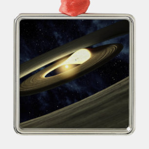 Artist's concept showing a lump of material metal ornament