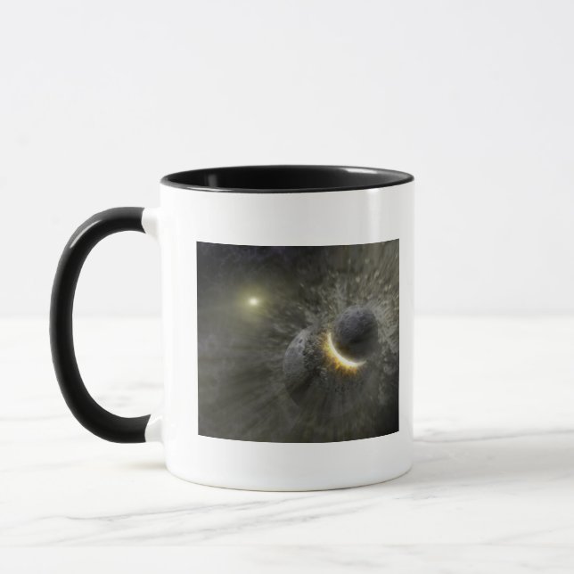 Artist's concept Space Collision at Vega Mug (Left)