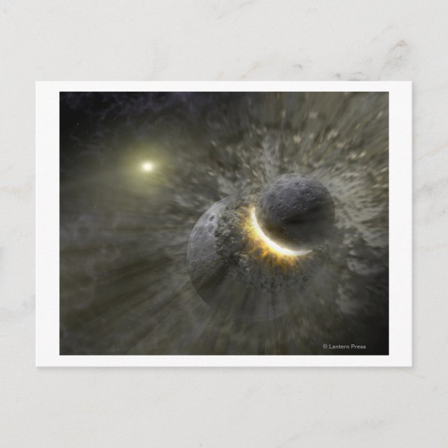 Artist's concept Space Collision at Vega Postcard (Front)