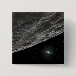 Artist's Conception of a Kuiper Belt Object 15 Cm Square Badge