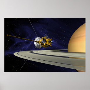 Artist's Conception of Cassini Saturn Orbit Insert Poster