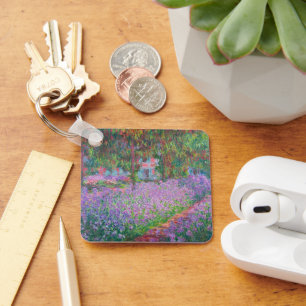 Artist's Garden at Giverny by Claude Monet Key Ring