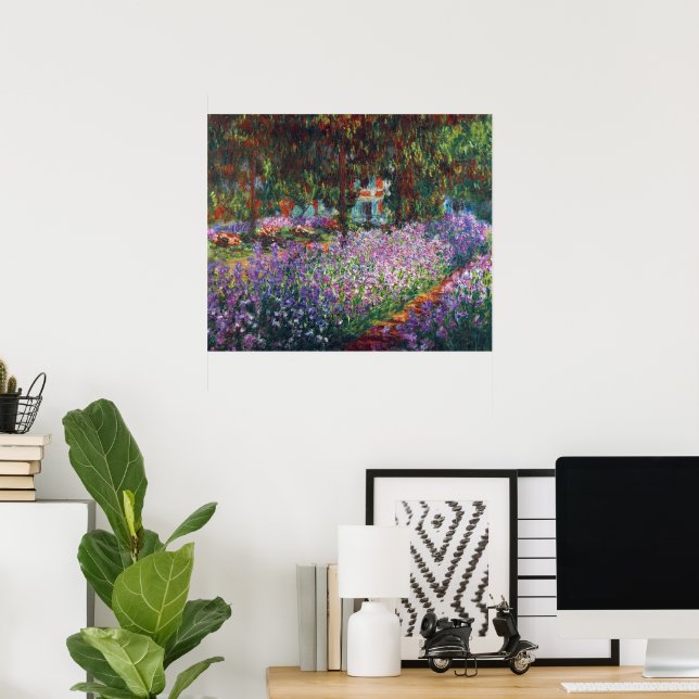 Artist's Garden at Giverny by Claude Monet Poster (Home Office)