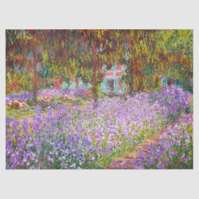Artist's Garden at Giverny by Claude Monet Tissue Paper (Front)