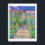 Artist's Garden, Monet Postcard<br><div class="desc">Oscar-Claude Monet (14 November 1840 – 5 December 1926) was a French painter, a founder of French Impressionist painting and the most consistent and prolific practitioner of the movement's philosophy of expressing one's perceptions before nature, especially as applied to plein air landscape painting. The term ""Impressionism"" is derived from the...</div>