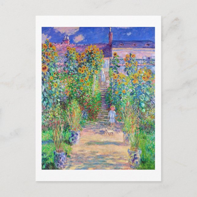 Artist's Garden, Monet Postcard (Front)