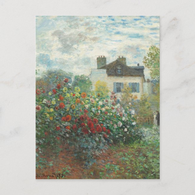 Artist's Garden Renoir Impressionist Painting Postcard (Front)