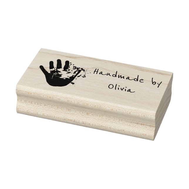 Artist's Hand with Paint Rubber Stamp (Stamp)
