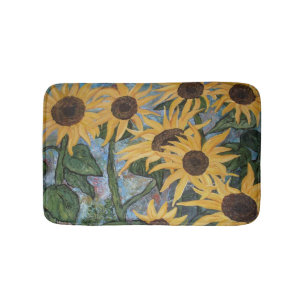 Artist's Impression Sunflower Bath Mat