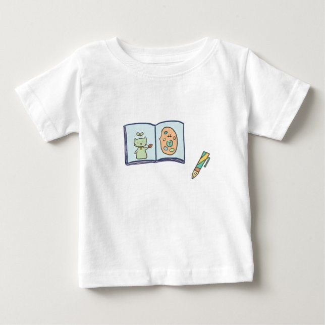 Artists Journey Cute Sketchbook Art Baby T-Shirt (Front)