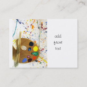 Artists Paint Splatter And Palette of Paint Business Card