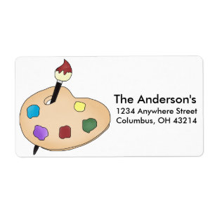 Artist's Palate Return Address Labels