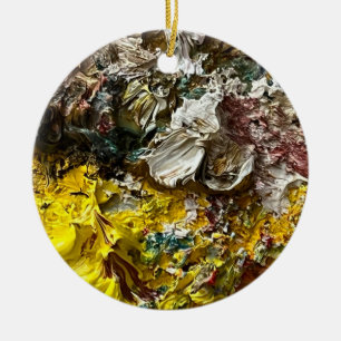 Artist's palette #1 ceramic ornament
