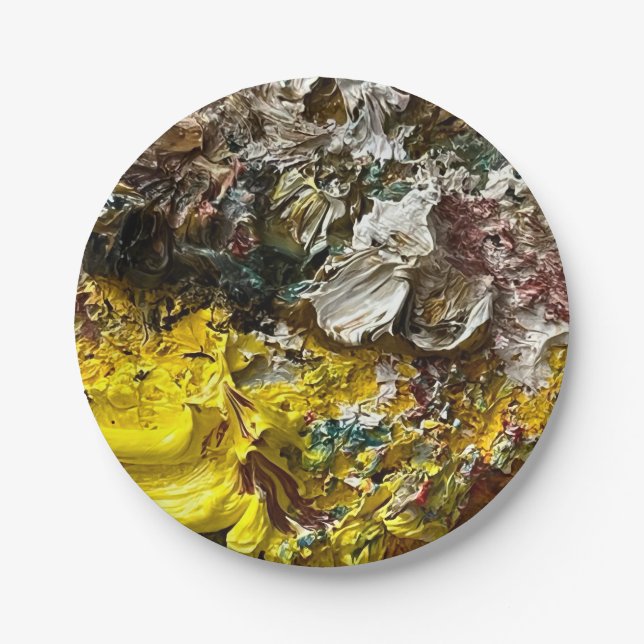 Artist's palette #1 paper plate (Front)