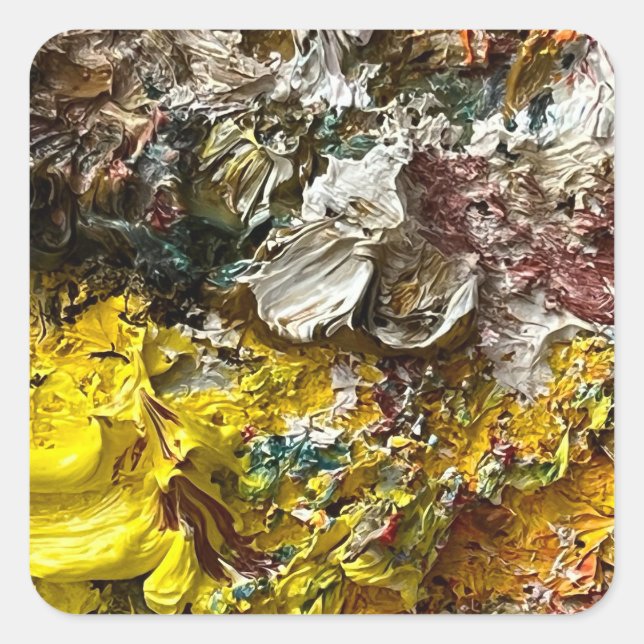 Artist's palette #1 square sticker (Front)