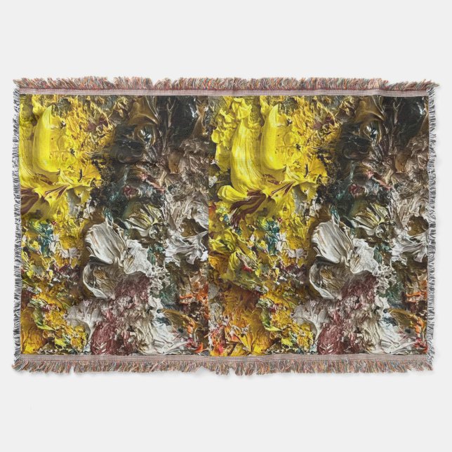 Artist's palette #1 throw blanket (Front)