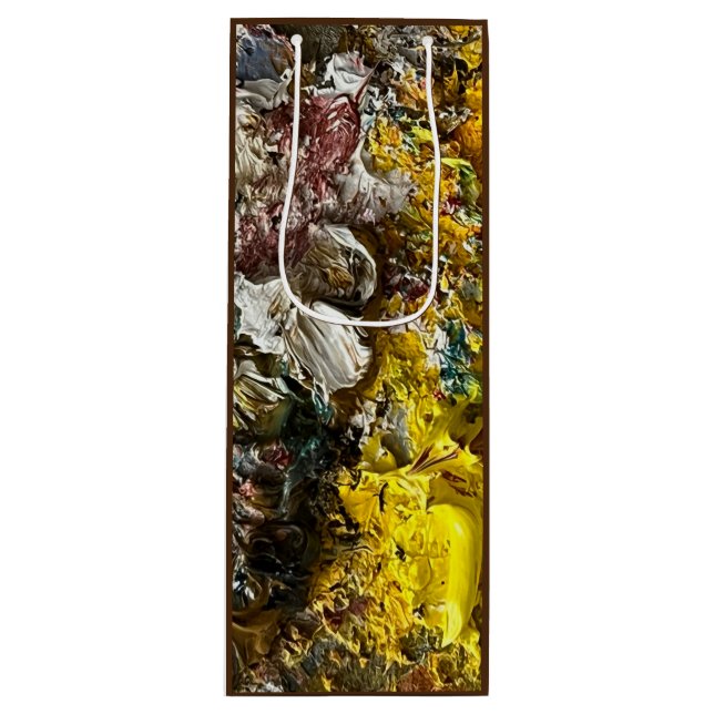 Artist's palette #1 wine gift bag (Front)