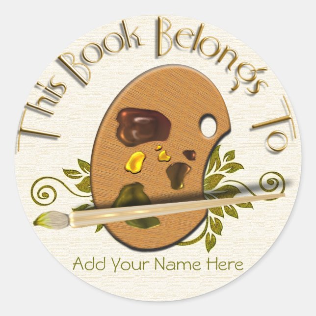 Artists Palette Classic Round Sticker (Front)