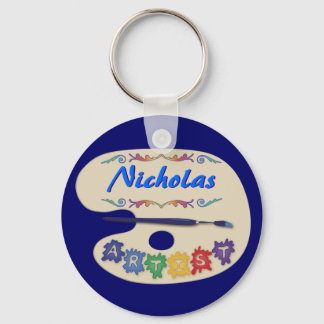 Artist's Palette Key Ring