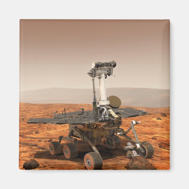Artists rendition of Mars Rover Magnet (Front)