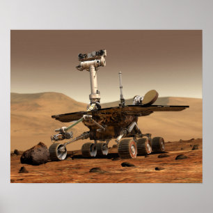 Artist's Rendition of Mars Rover Poster