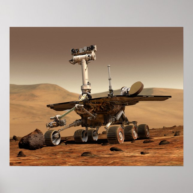 Artist's Rendition of Mars Rover Poster (Front)