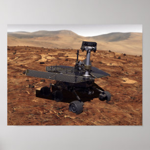 Artists rendition of Mars Rover Poster