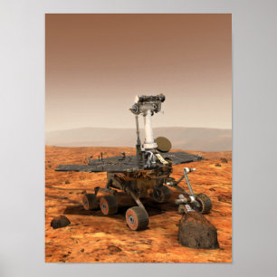 Artists rendition of Mars Rover Poster