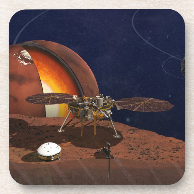 Artist's Rendition Of The Insight Lander. Coaster (Front)