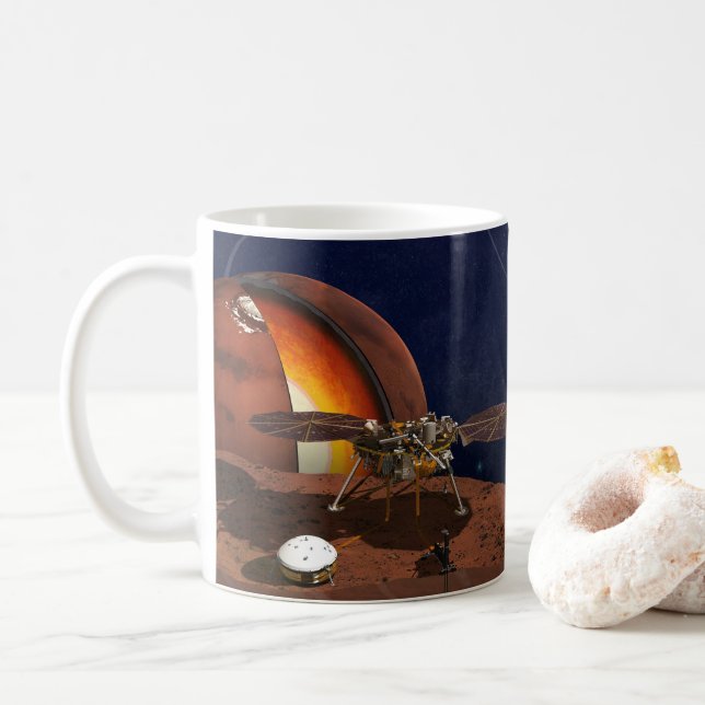 Artist's Rendition Of The Insight Lander. Coffee Mug (With Donut)