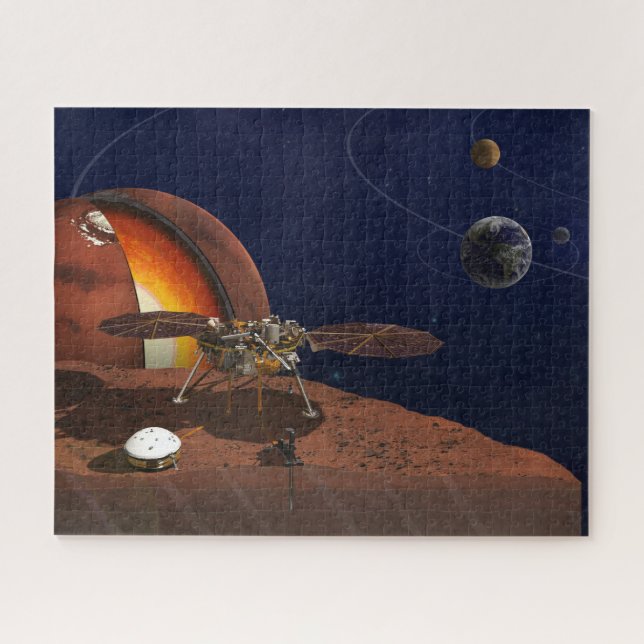 Artist's Rendition Of The Insight Lander. Jigsaw Puzzle (Horizontal)