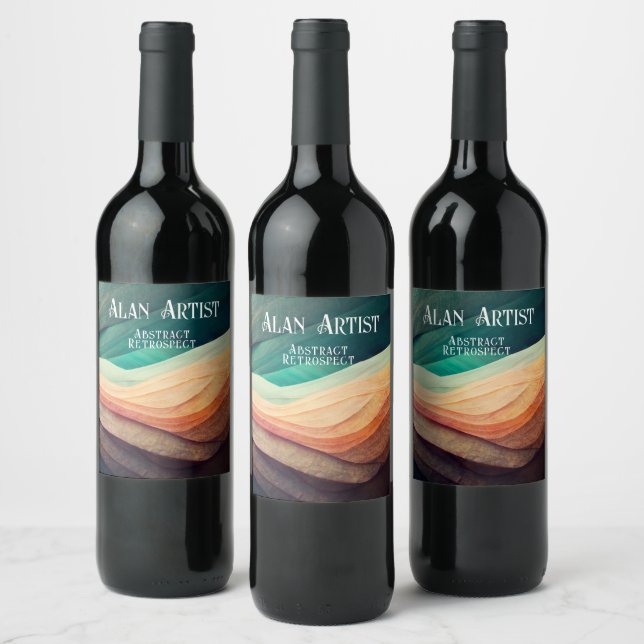 ARTISTS SHOW RECEPTION WINE BOTTLE WINE LABEL (Bottles)