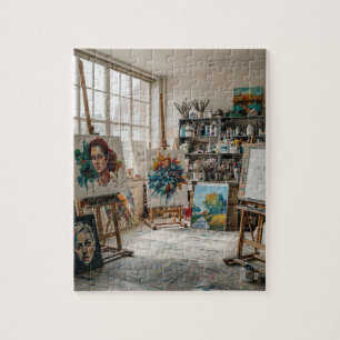 Artist's studio jigsaw puzzle
