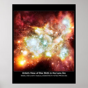 Artist's View of Star Birth in the Lynx Arc Poster