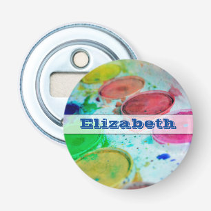 Artists Watercolor Paint Palette Personalised Bottle Opener