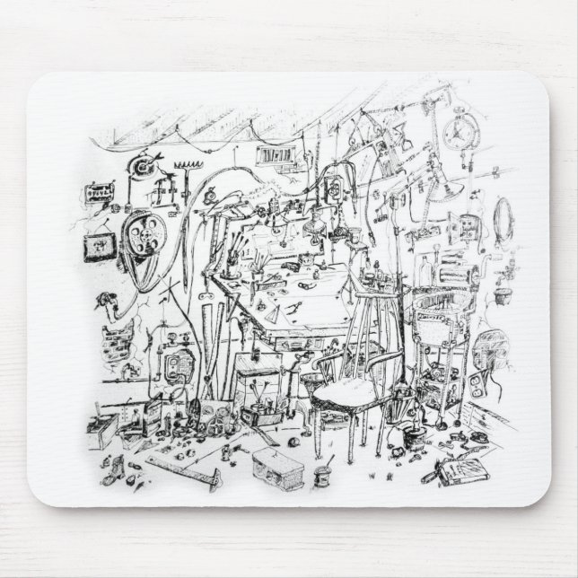 Artist's Work Bench | Gene Young Mouse Pad (Front)