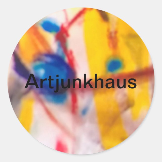 Artjunkhaus Hummingbird Abstract Jeff Hankamer fun Classic Round Sticker (Front)