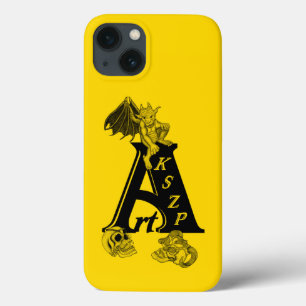 ArtKSZP Logo with Golem and Skull iPhone 13 Case