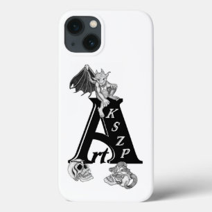 ArtKSZP Logo with Golem and Skull iPhone 13 Case