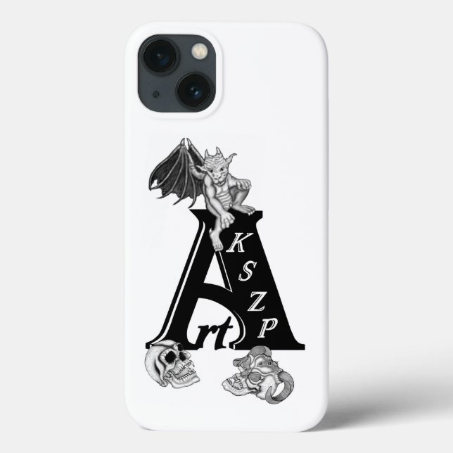 ArtKSZP Logo with Golem and Skull Case-Mate iPhone Case (Back)
