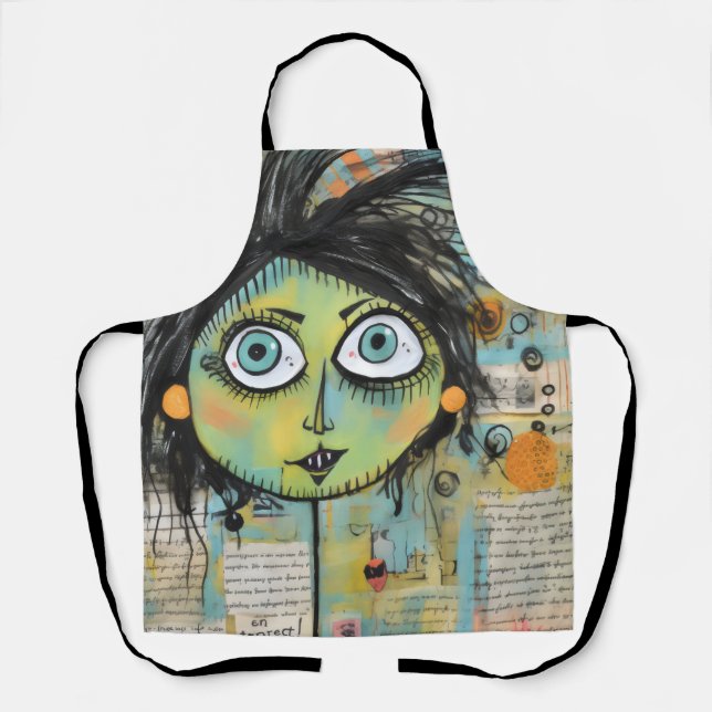 ArtLady 15 Charming and distressed Apron (Front)