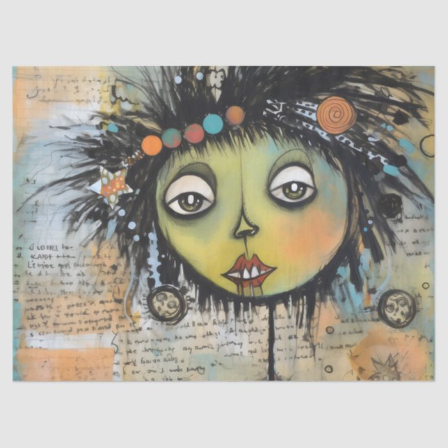 ArtLady 7 Charming and distressed Tissue Paper (Front)