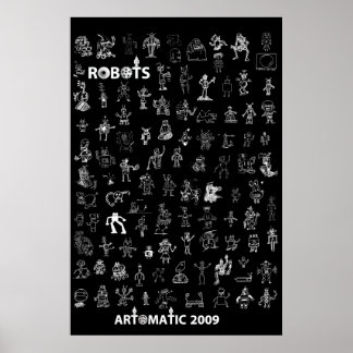 Artomatic Robots 2009 Poster 3 - Black Edition