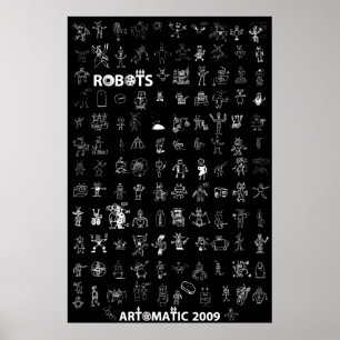 Artomatic Robots 2009 Poster 6 - Black Edition