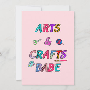 Arts and Crafts Babe Holiday Card