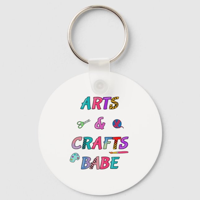Arts and Crafts Babe Key Ring (Front)