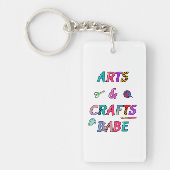 Arts and Crafts Babe Key Ring (Front)